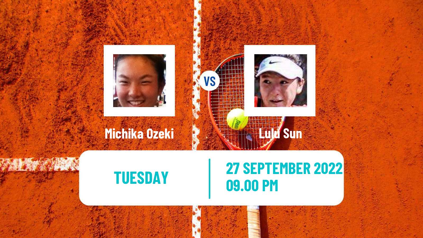 Tennis ITF Tournaments Michika Ozeki - Lulu Sun