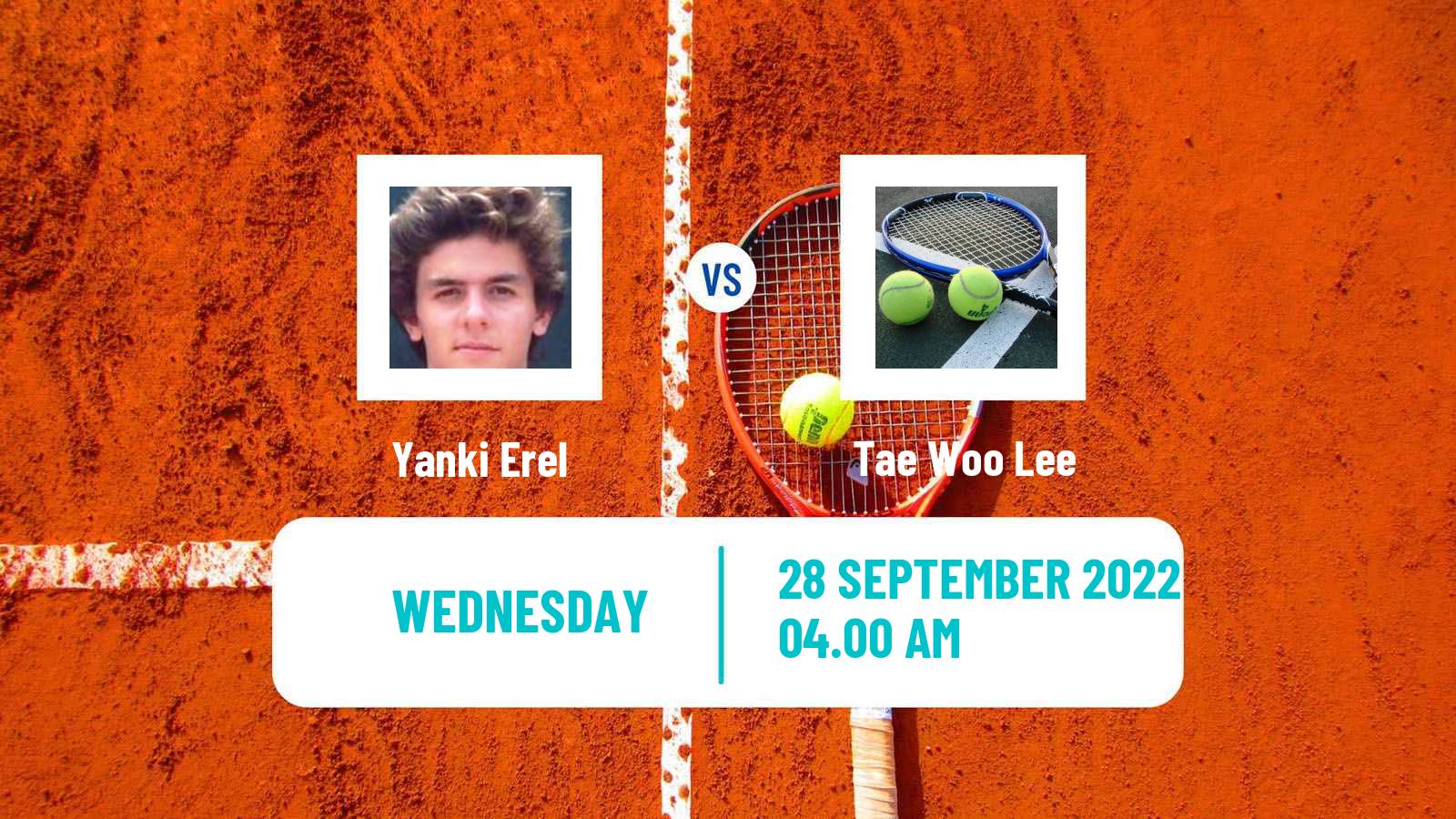Tennis ITF Tournaments Yanki Erel - Tae Woo Lee