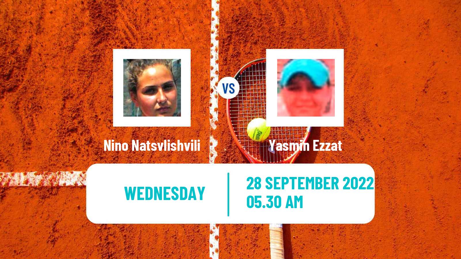 Tennis ITF Tournaments Nino Natsvlishvili - Yasmin Ezzat