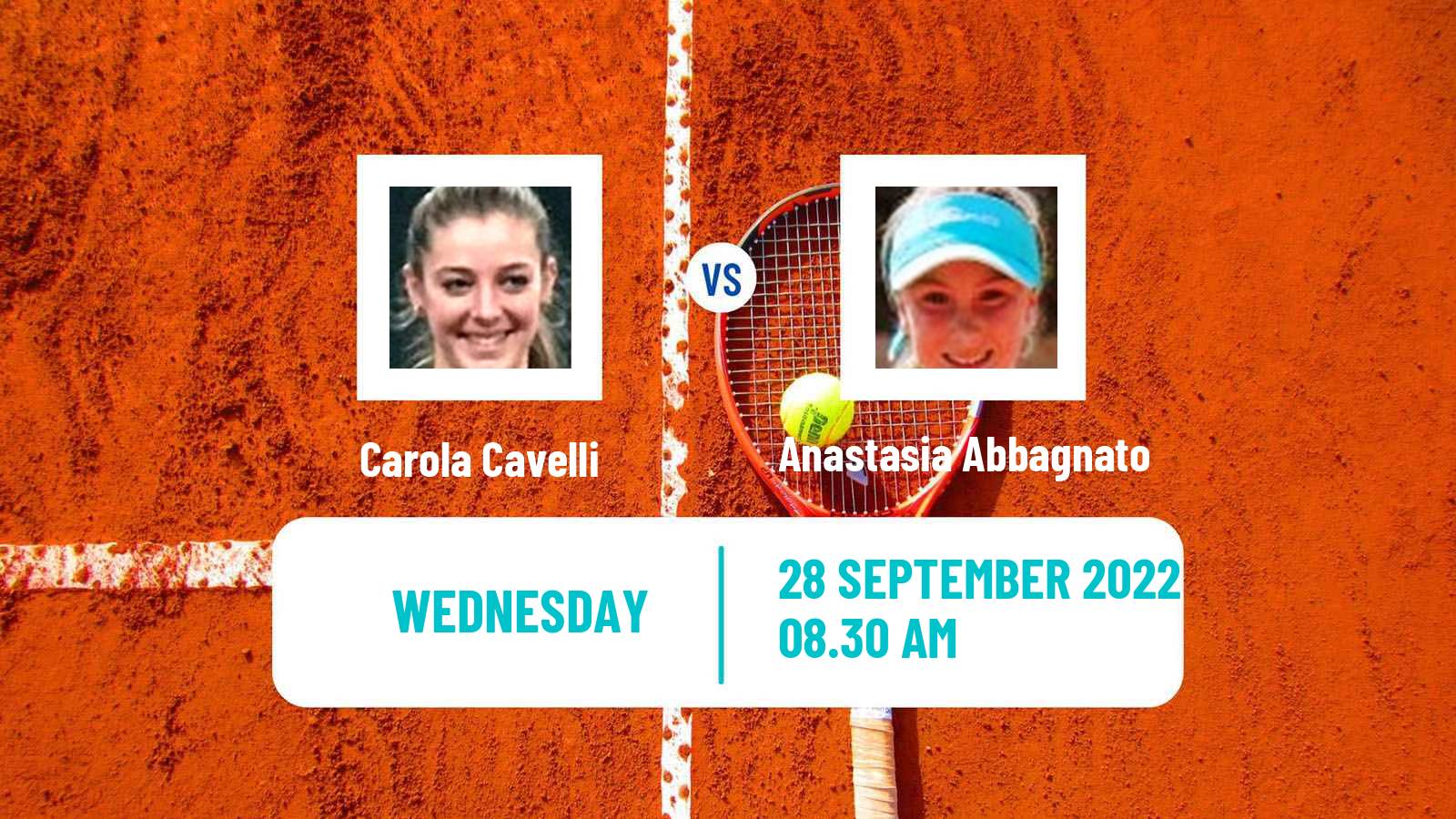 Tennis ITF Tournaments Carola Cavelli - Anastasia Abbagnato