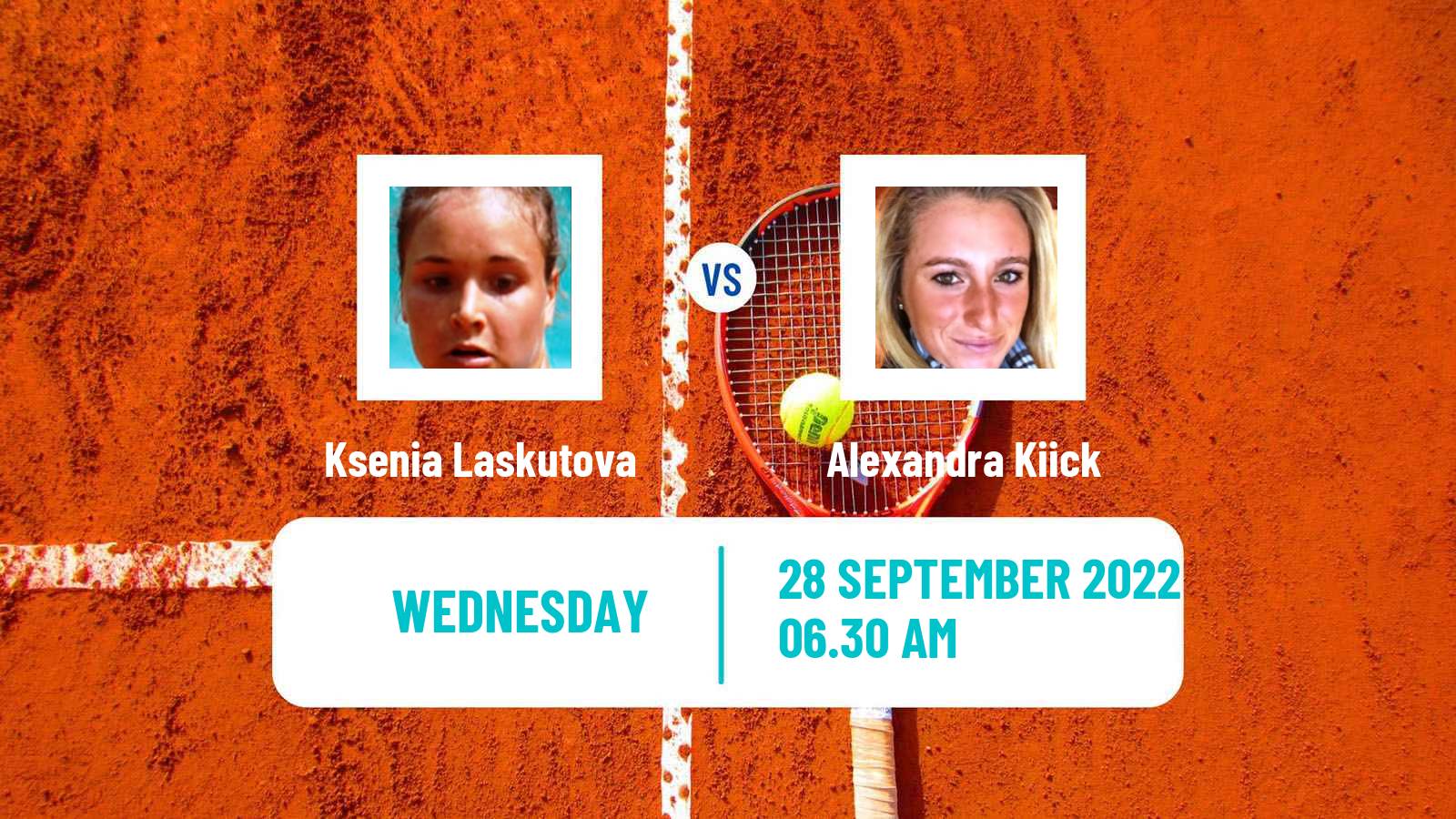 Tennis ITF Tournaments Ksenia Laskutova - Alexandra Kiick