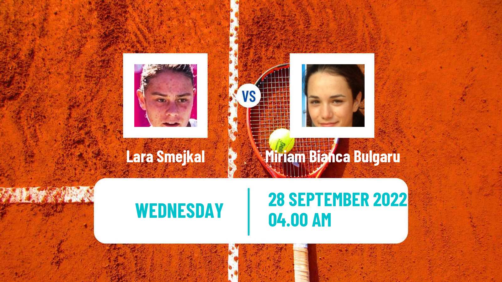 Tennis ITF Tournaments Lara Smejkal - Miriam Bianca Bulgaru