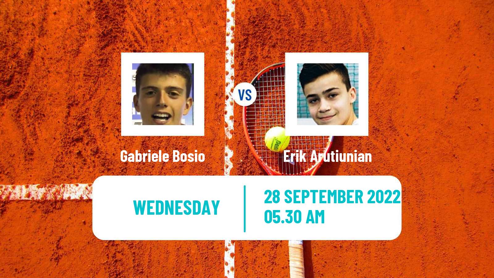 Tennis ITF Tournaments Gabriele Bosio - Erik Arutiunian