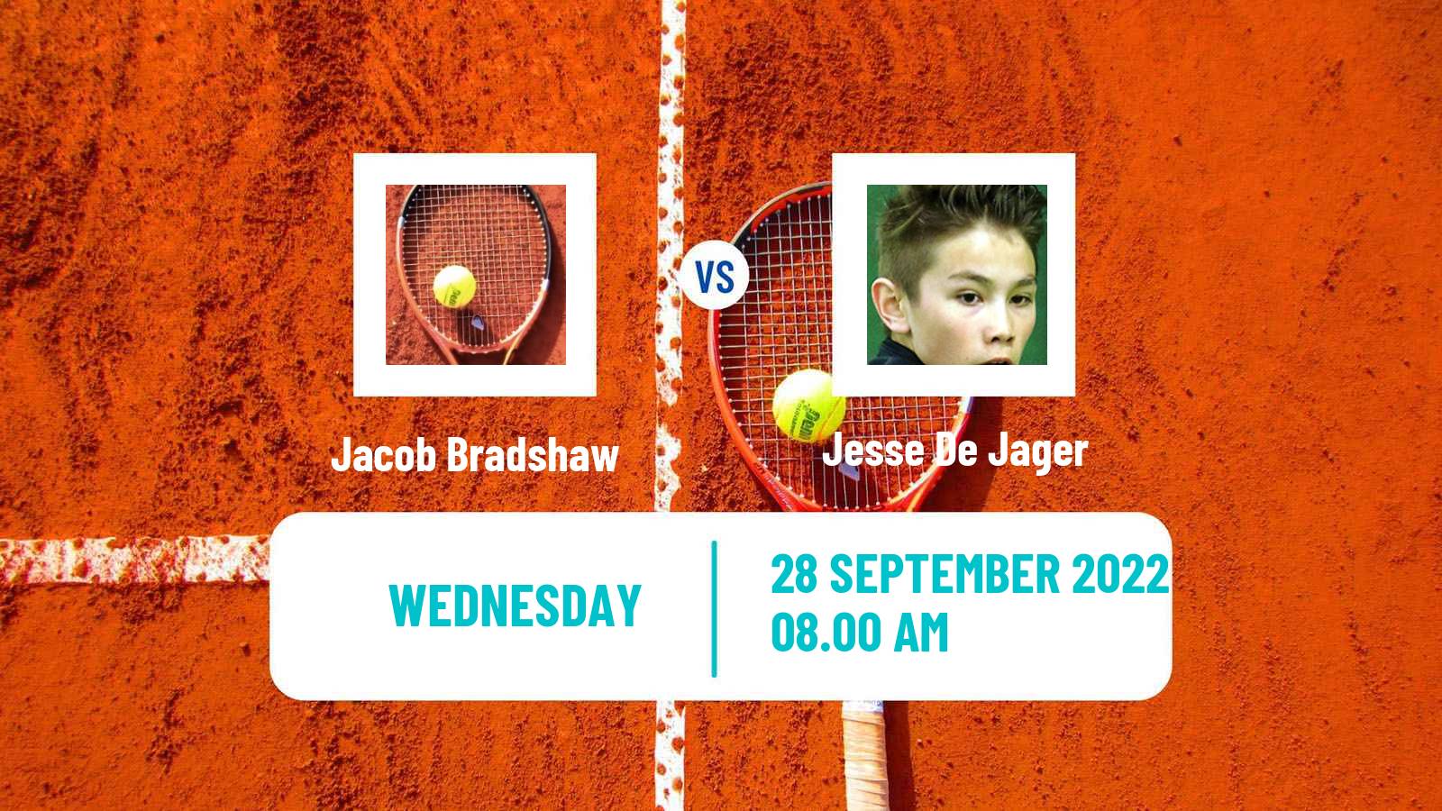 Tennis ITF Tournaments Jacob Bradshaw - Jesse De Jager
