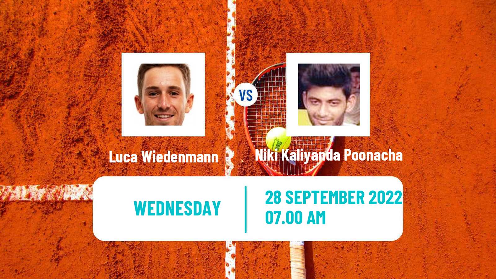 Tennis ITF Tournaments Luca Wiedenmann - Niki Kaliyanda Poonacha