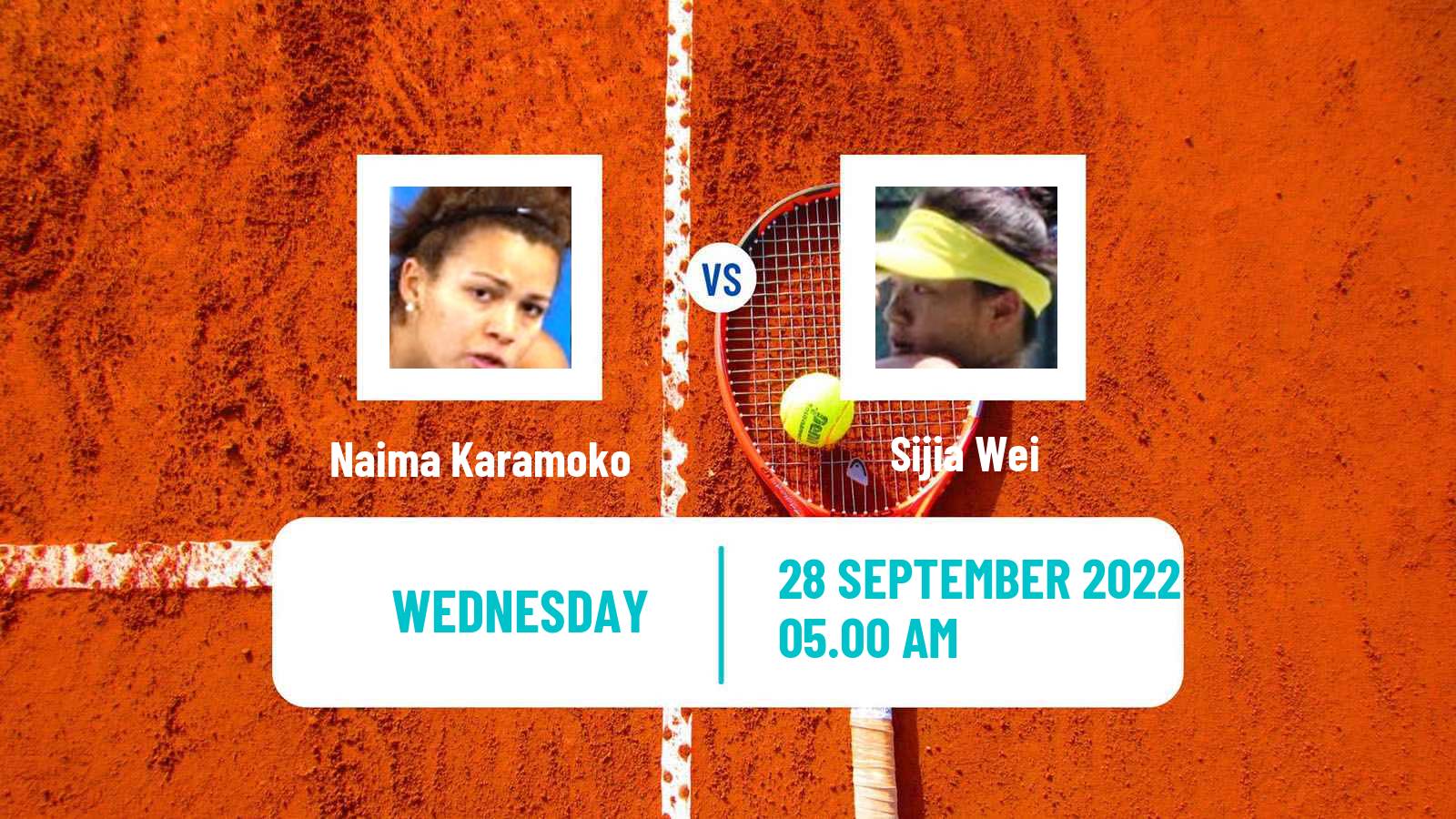 Tennis ITF Tournaments Naima Karamoko - Sijia Wei