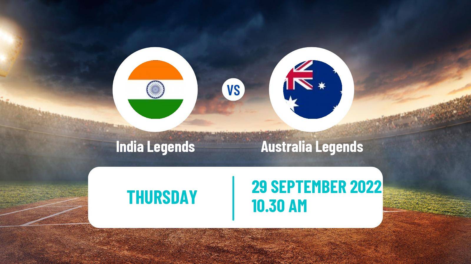 Cricket Road Safety World Series Cricket India Legends - Australia Legends