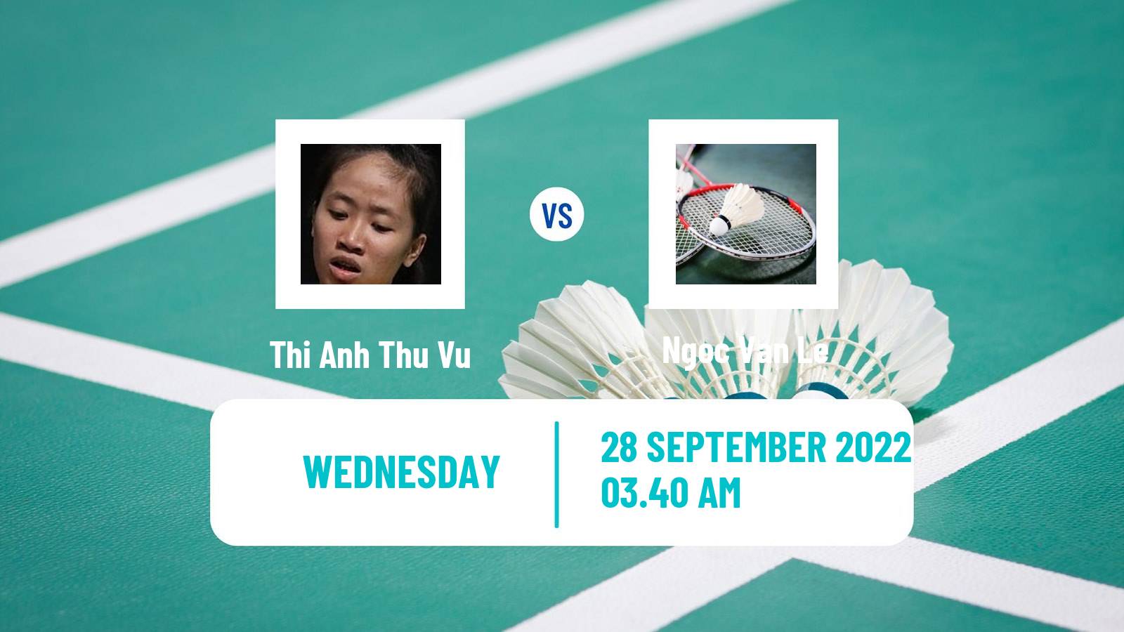 Badminton Badminton Thi Anh Thu Vu - Ngoc Van Le
