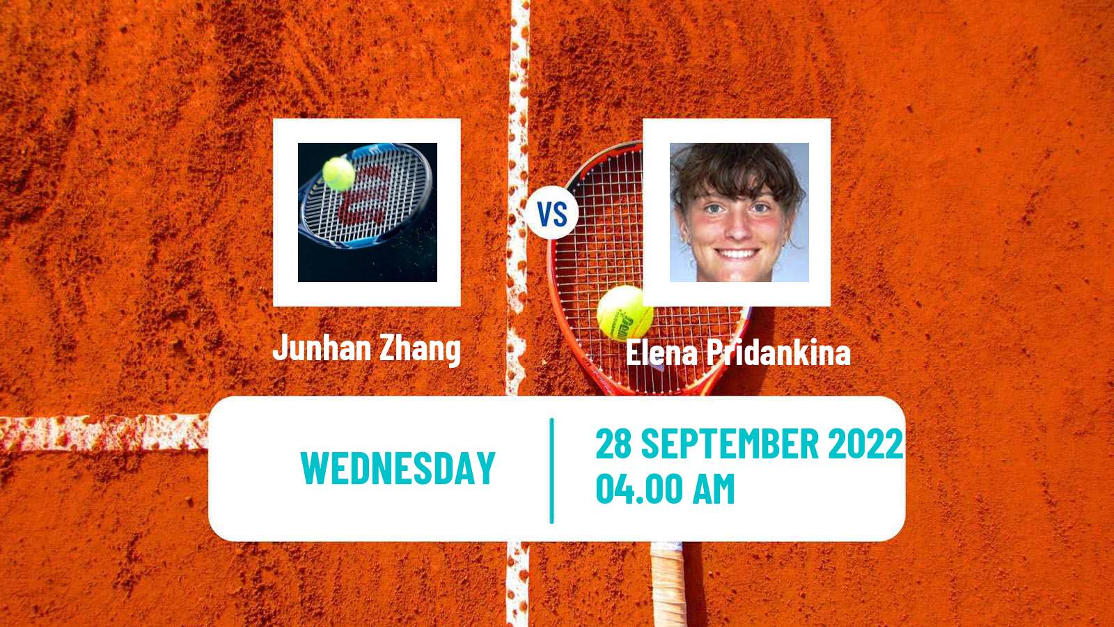 Tennis ITF Tournaments Junhan Zhang - Elena Pridankina