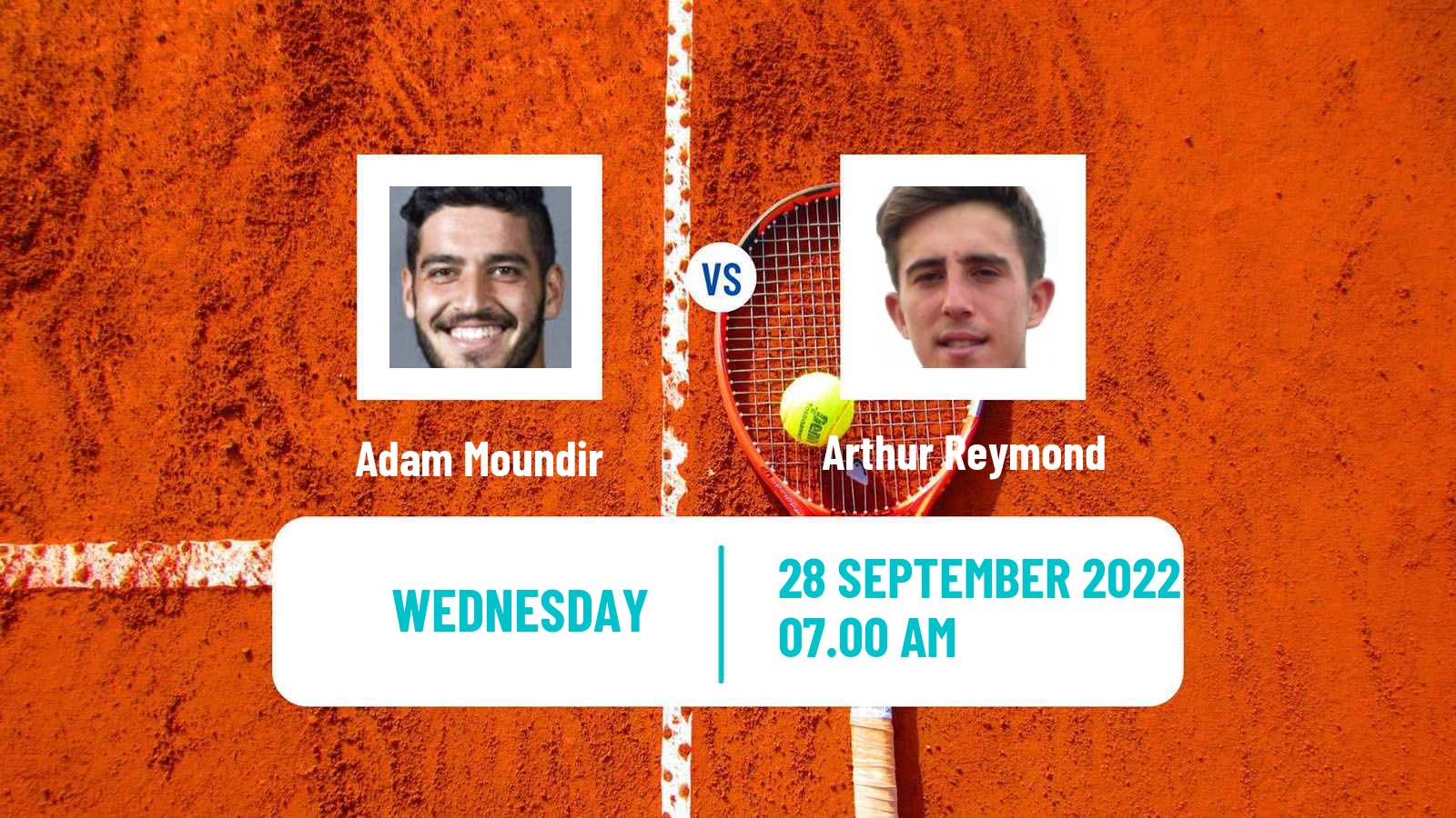 Tennis ITF Tournaments Adam Moundir - Arthur Reymond