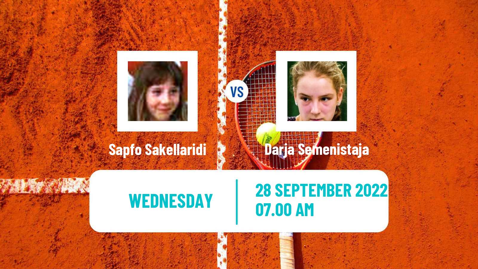 Tennis ITF Tournaments Sapfo Sakellaridi - Darja Semenistaja