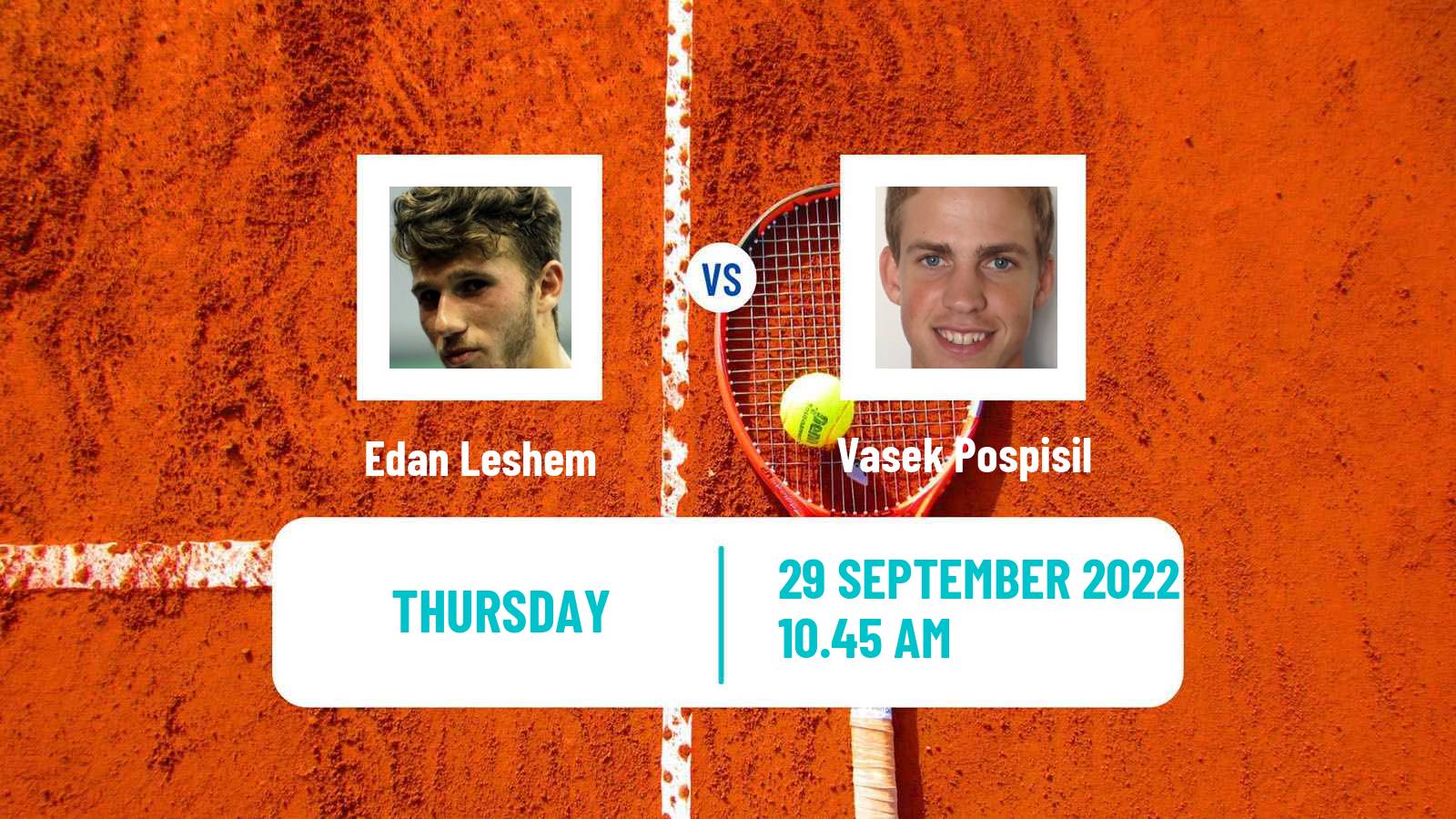 Tennis ATP Tel Aviv Edan Leshem - Vasek Pospisil