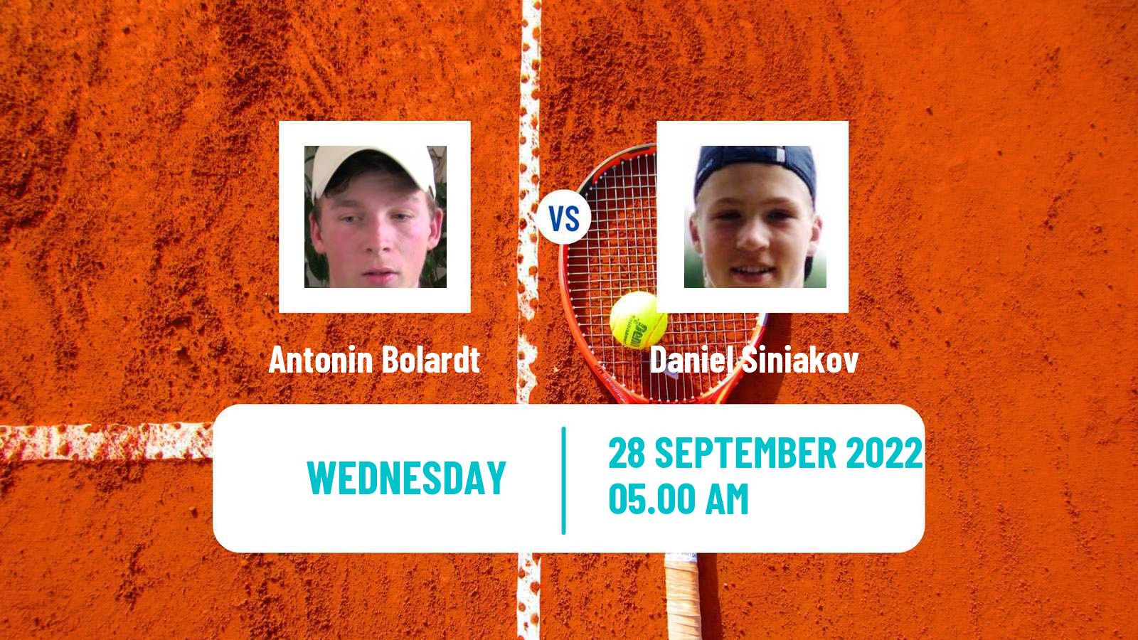 Tennis ITF Tournaments Antonin Bolardt - Daniel Siniakov