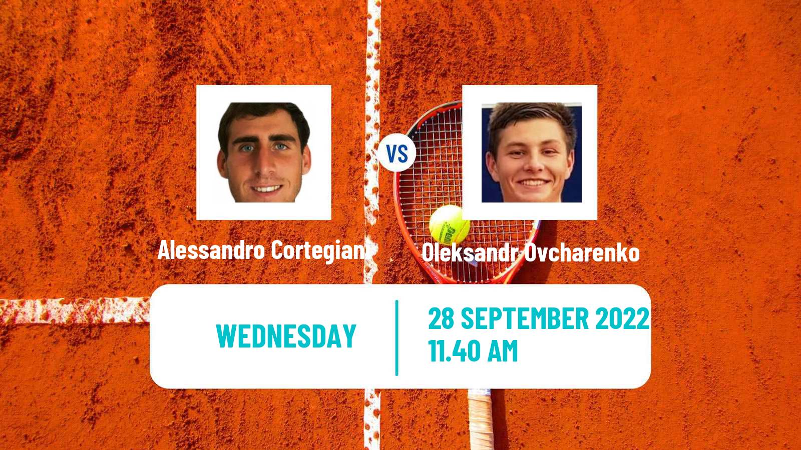 Tennis ITF Tournaments Alessandro Cortegiani - Oleksandr Ovcharenko