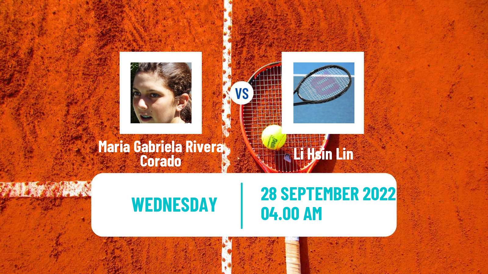 Tennis ITF Tournaments Maria Gabriela Rivera Corado - Li Hsin Lin