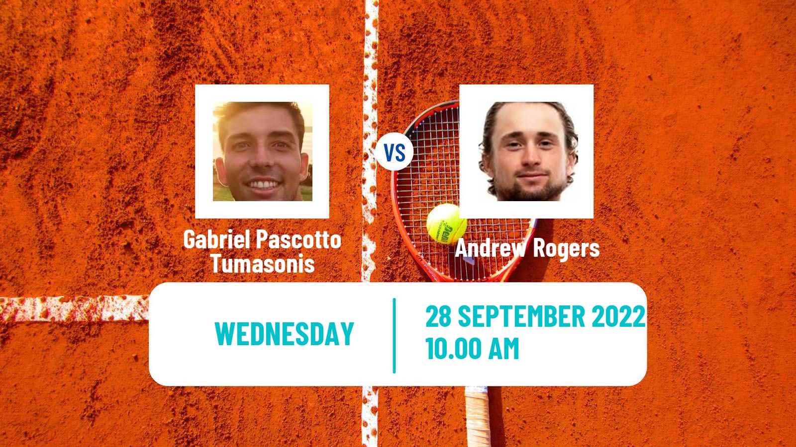 Tennis ITF Tournaments Gabriel Pascotto Tumasonis - Andrew Rogers