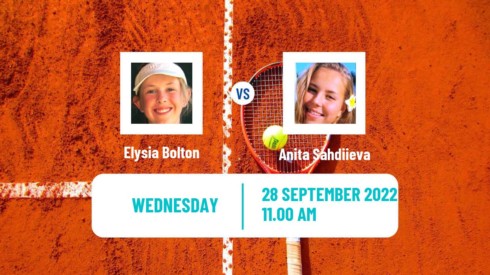 Tennis ITF Tournaments Elysia Bolton - Anita Sahdiieva