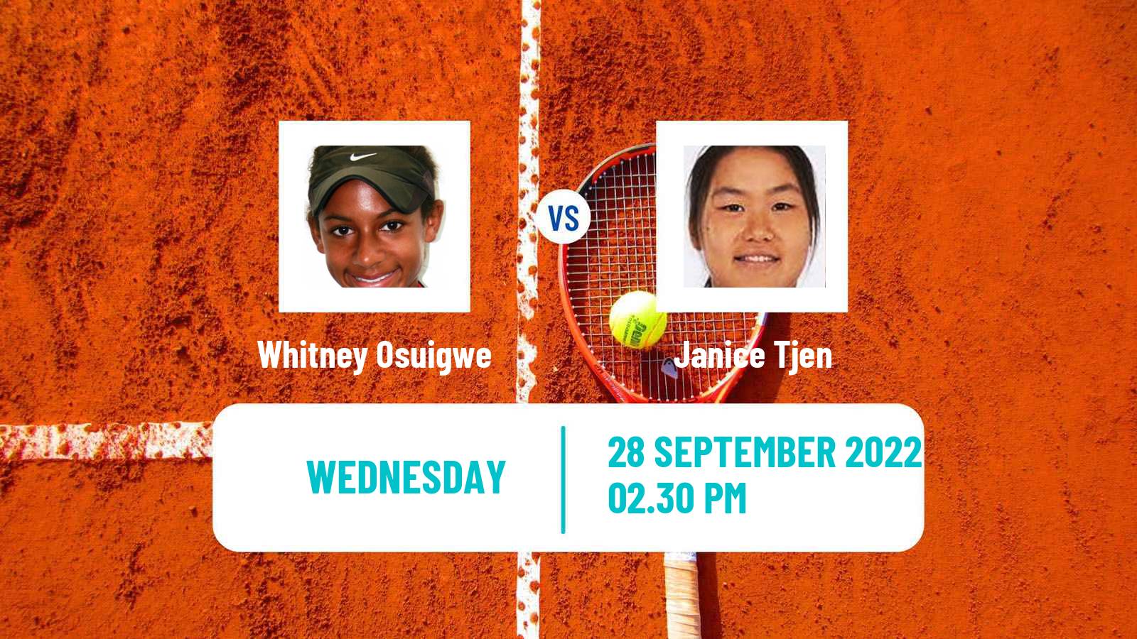 Tennis ITF Tournaments Whitney Osuigwe - Janice Tjen