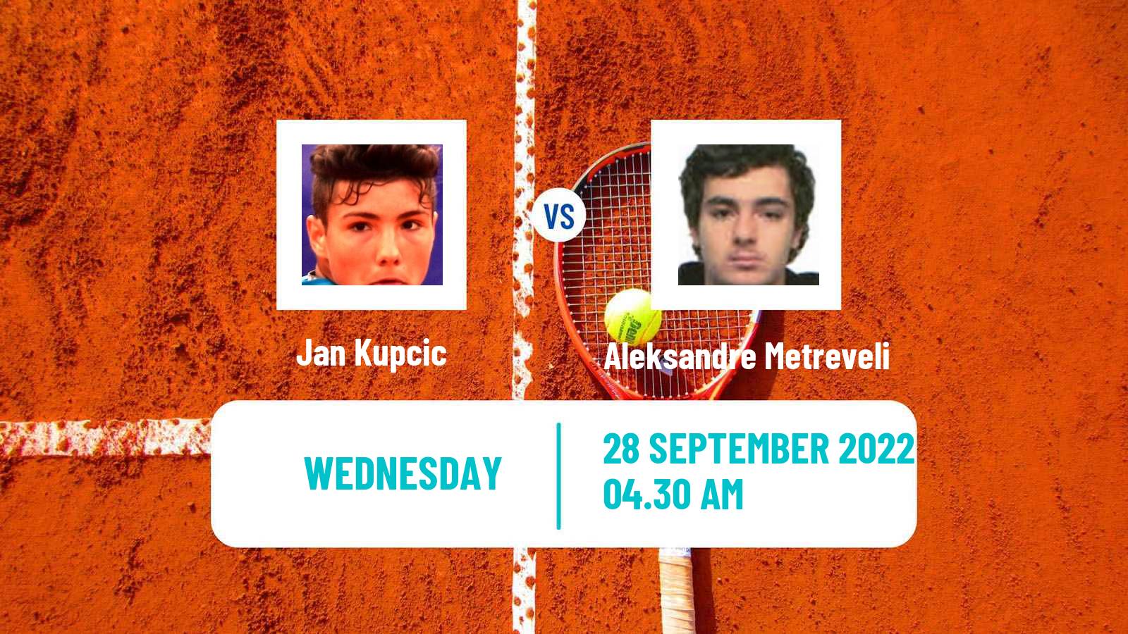 Tennis ITF Tournaments Jan Kupcic - Aleksandre Metreveli