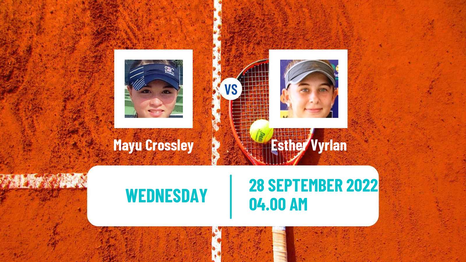 Tennis ITF Tournaments Mayu Crossley - Esther Vyrlan