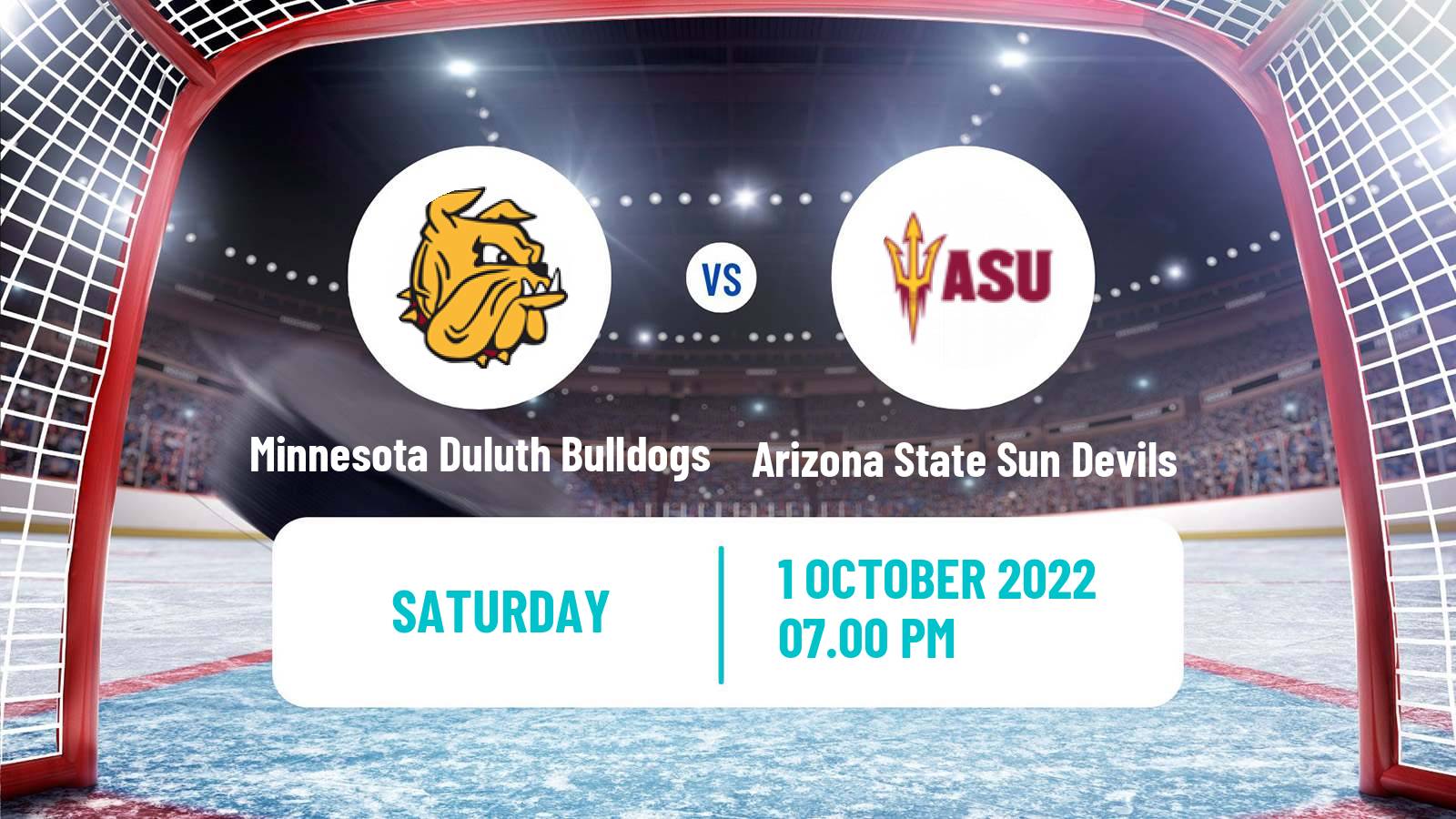 Hockey NCAA Hockey Minnesota Duluth Bulldogs - Arizona State Sun Devils