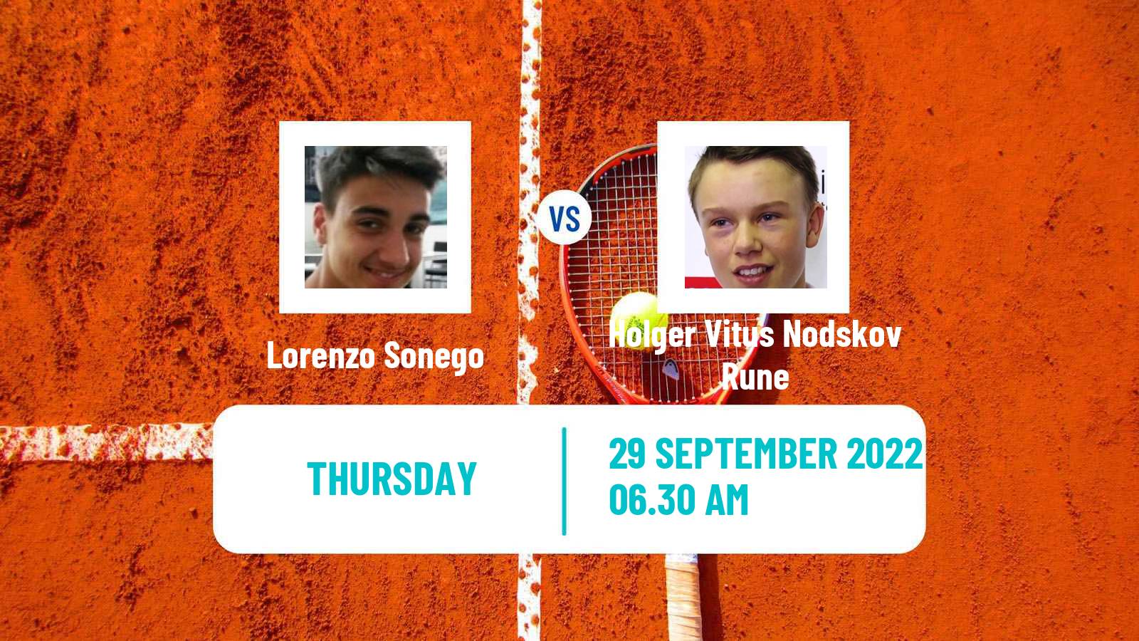 Tennis ATP Sofia Lorenzo Sonego - Holger Vitus Nodskov Rune