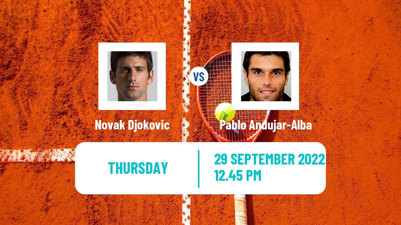 Tennis ATP Tel Aviv Novak Djokovic - Pablo Andujar-Alba