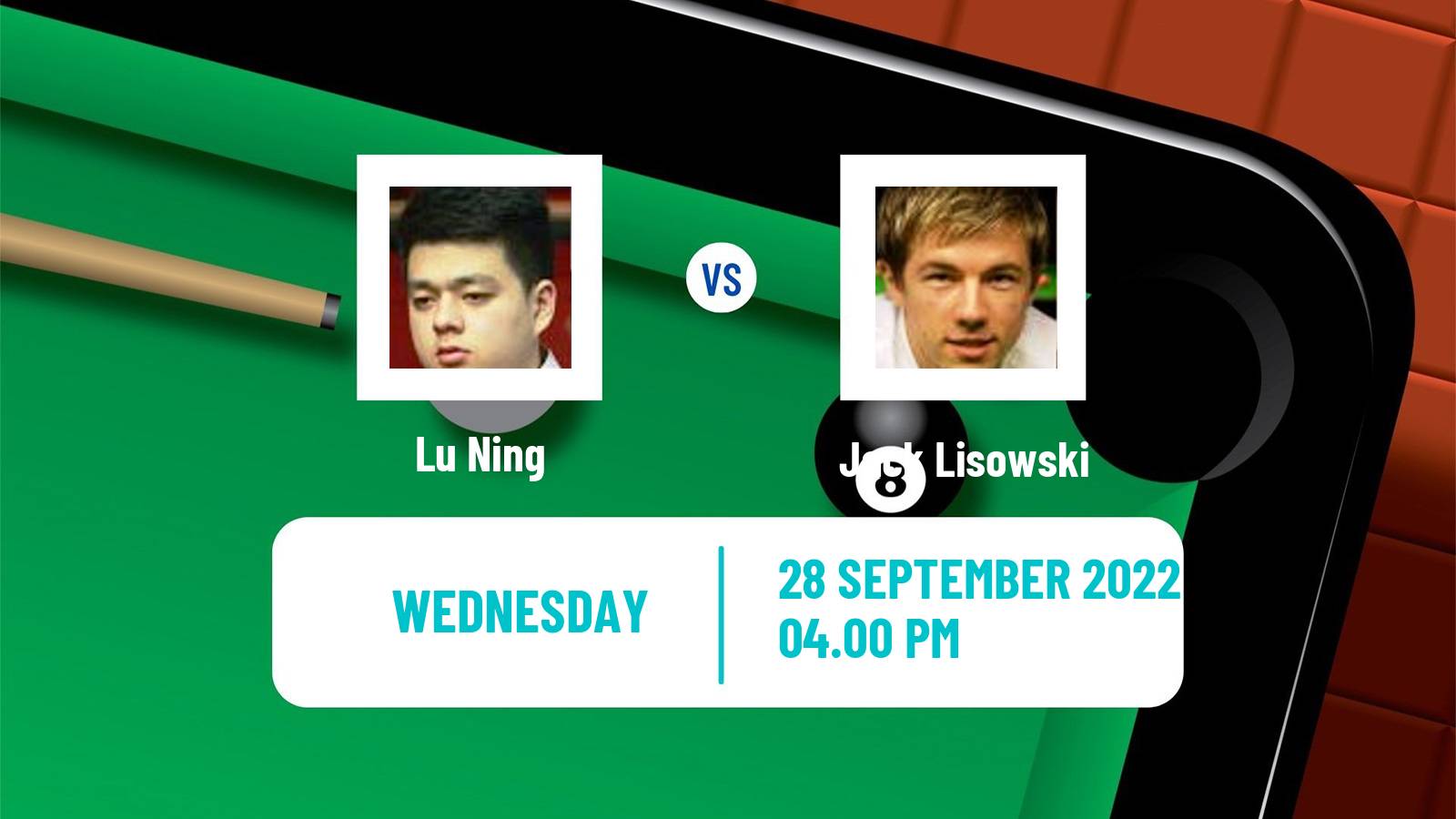 Snooker Snooker Lu Ning - Jack Lisowski
