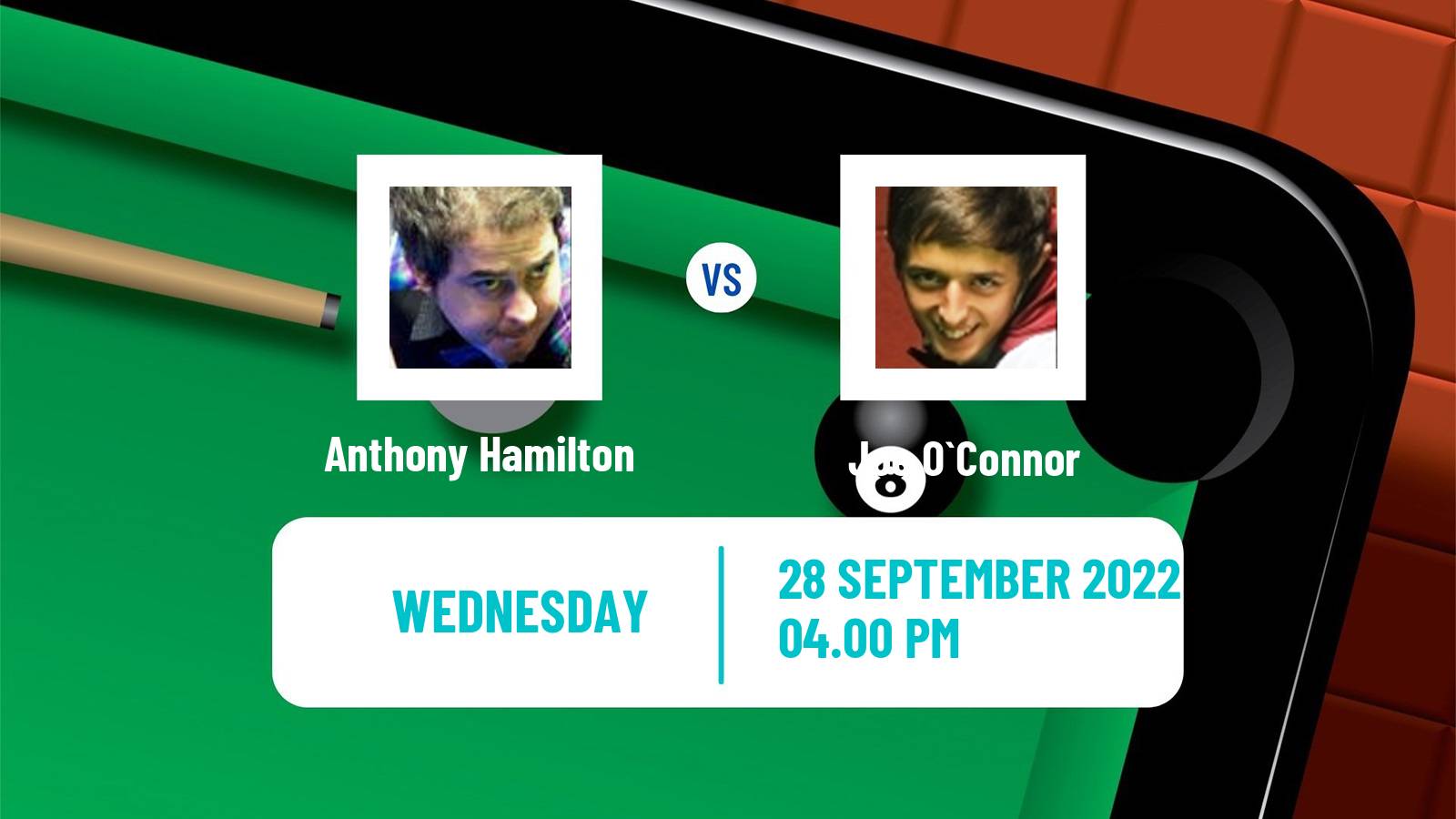 Snooker Snooker Anthony Hamilton - Joe O`Connor
