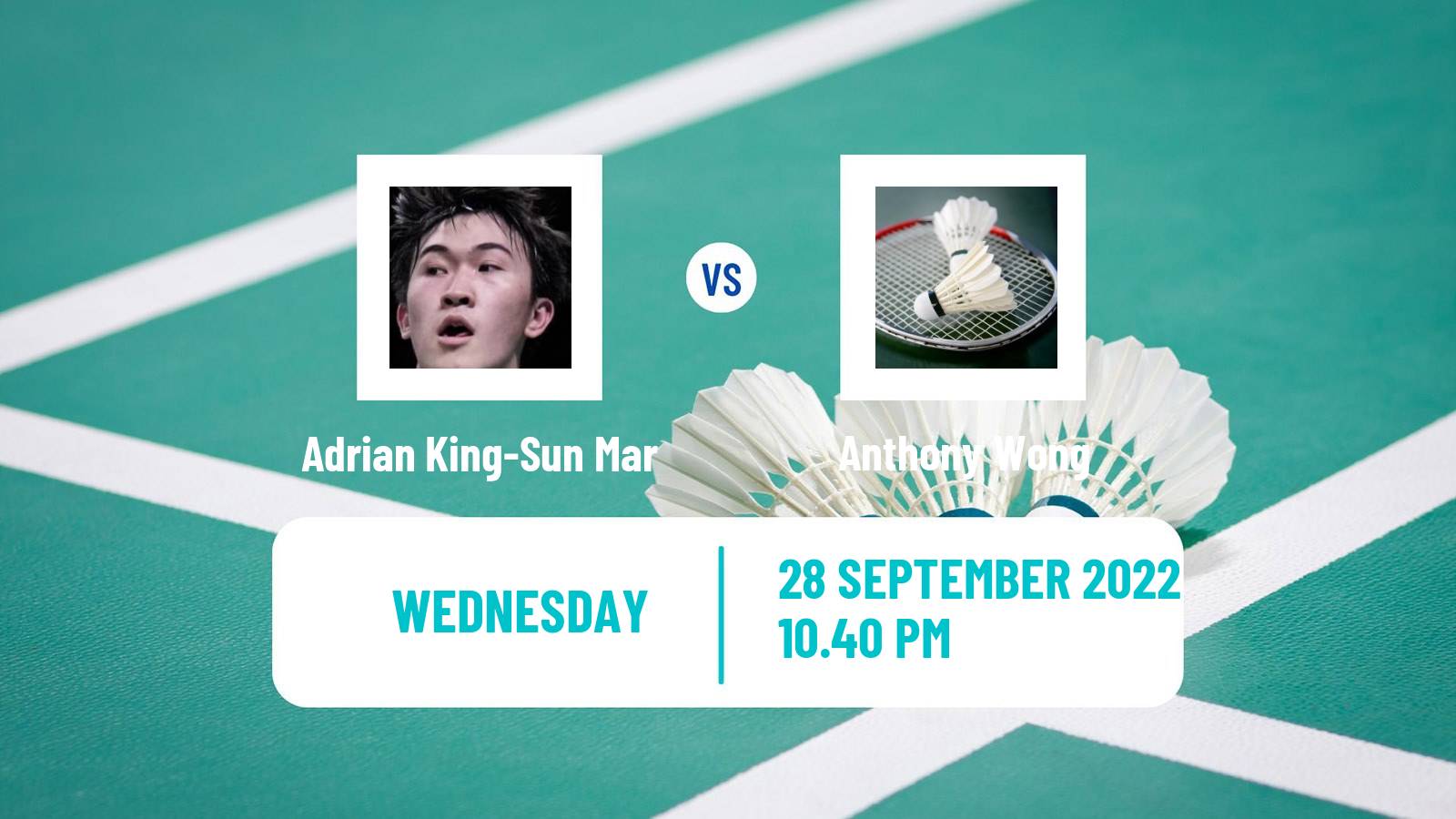 Badminton Badminton Adrian King-Sun Mar - Anthony Wong