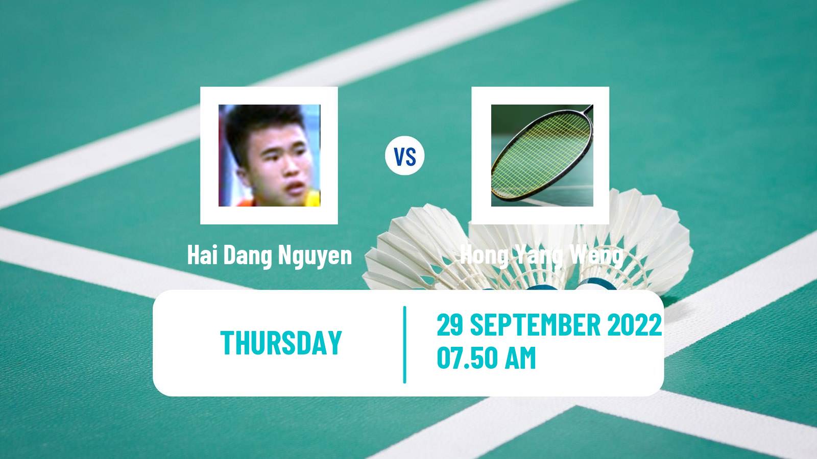 Badminton Badminton Hai Dang Nguyen - Hong Yang Weng