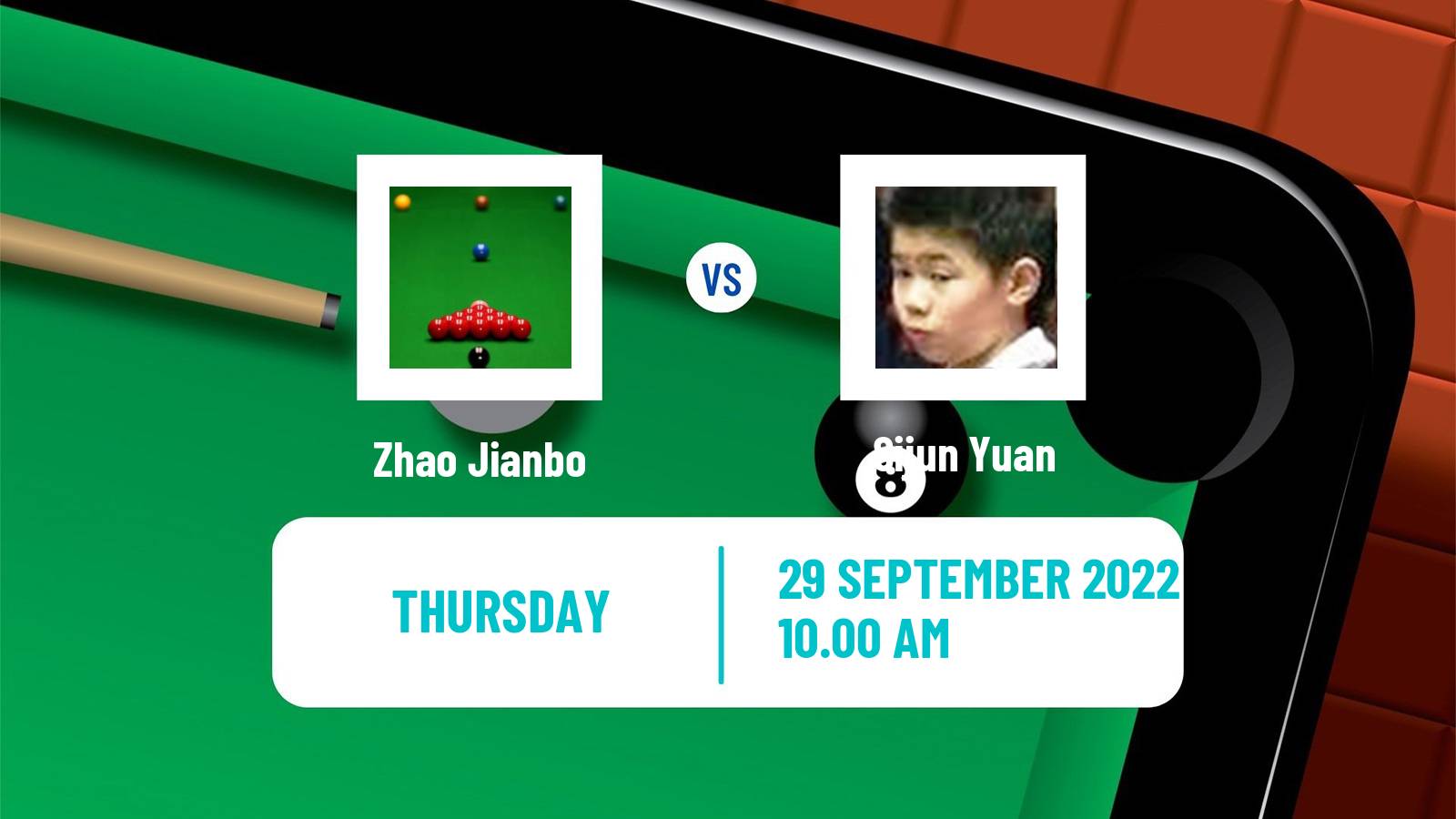 Snooker Snooker Zhao Jianbo - Sijun Yuan