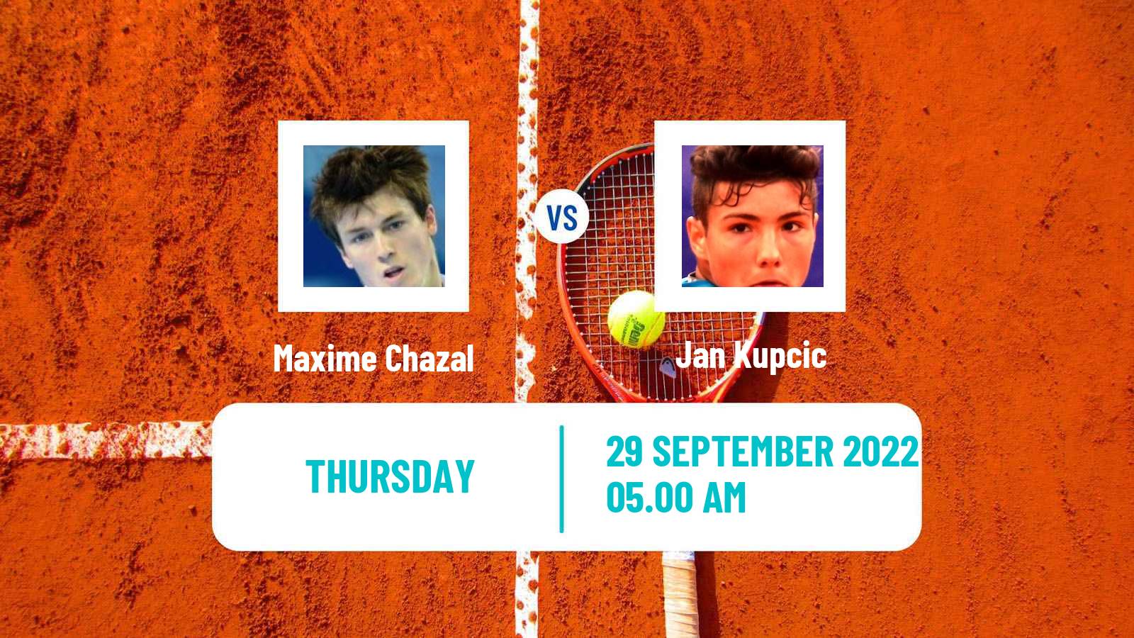 Tennis ITF Tournaments Maxime Chazal - Jan Kupcic