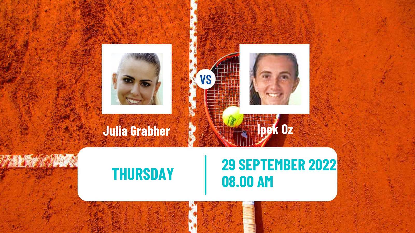 Tennis ITF Tournaments Julia Grabher - Ipek Oz