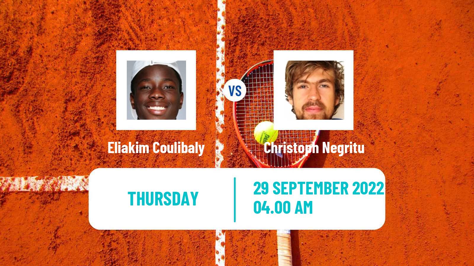 Tennis ITF Tournaments Eliakim Coulibaly - Christoph Negritu