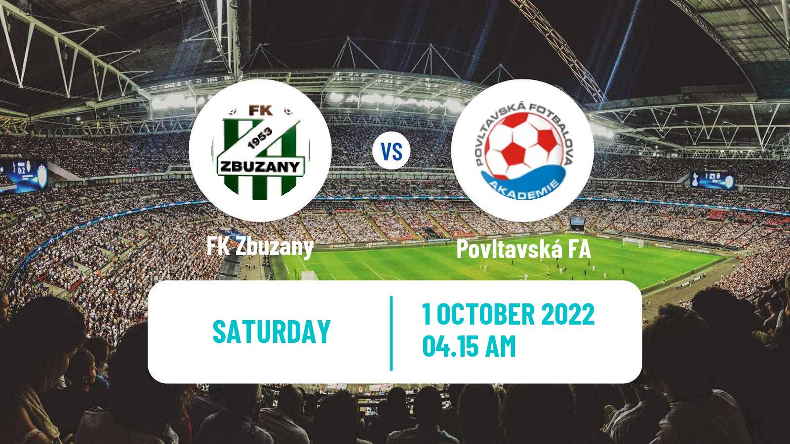 Soccer Czech CFL Group A Zbuzany - Povltavská FA