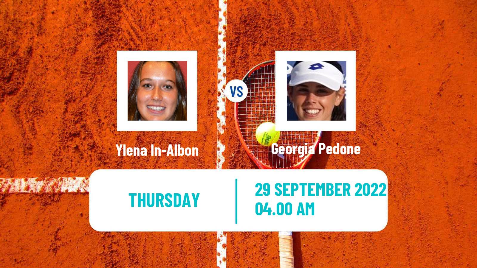 Tennis ITF Tournaments Ylena In-Albon - Georgia Pedone