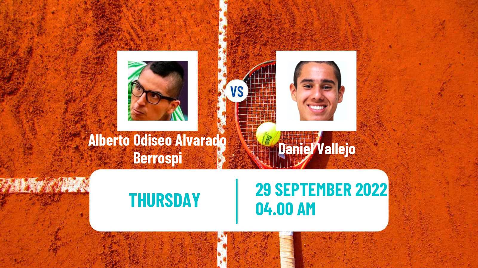 Tennis ITF Tournaments Alberto Odiseo Alvarado Berrospi - Daniel Vallejo