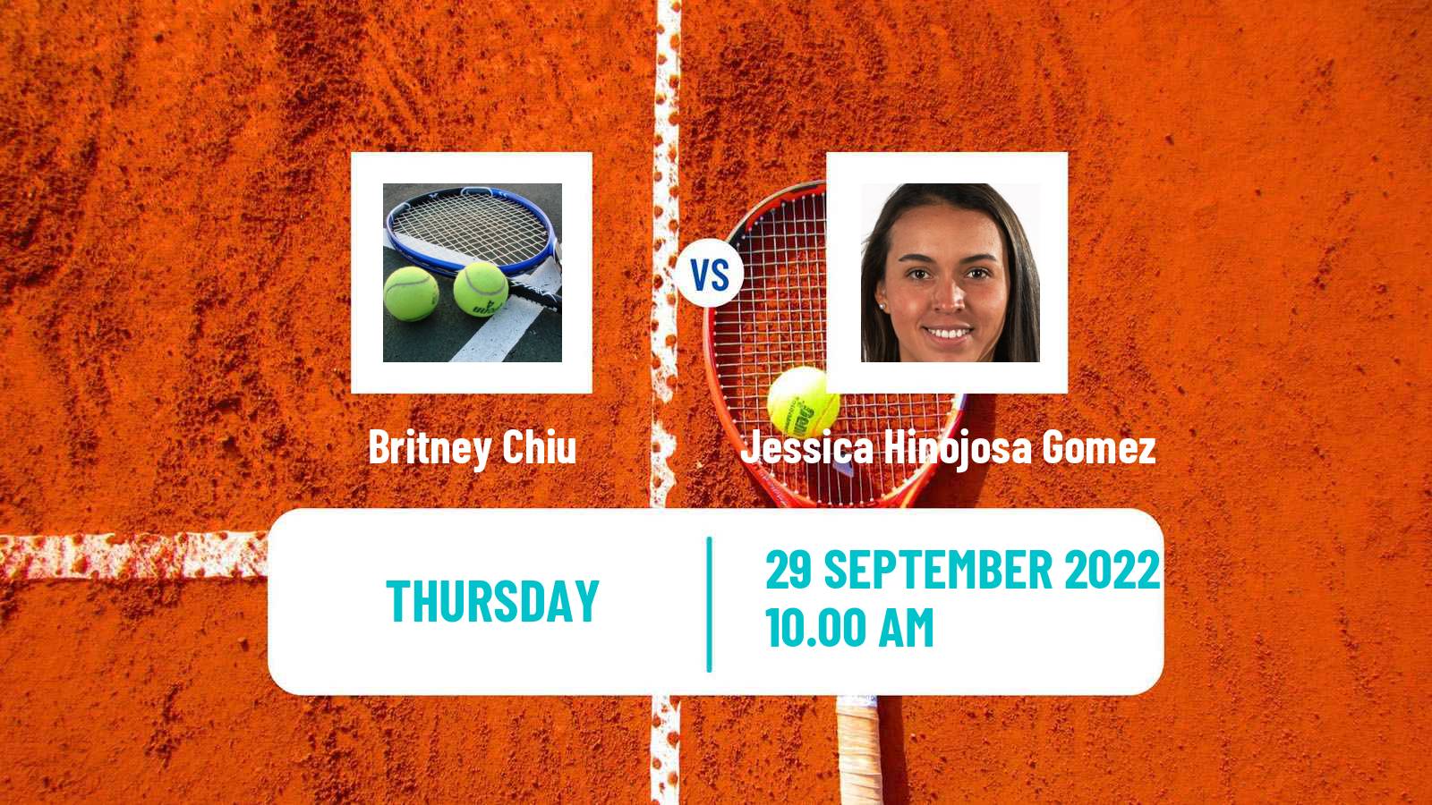 Tennis ITF Tournaments Britney Chiu - Jessica Hinojosa Gomez
