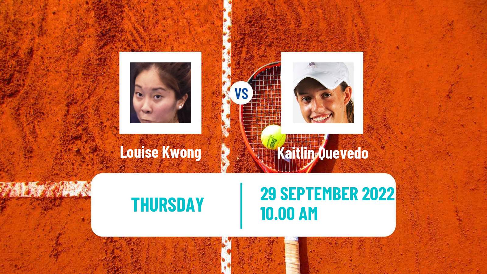 Tennis ITF Tournaments Louise Kwong - Kaitlin Quevedo