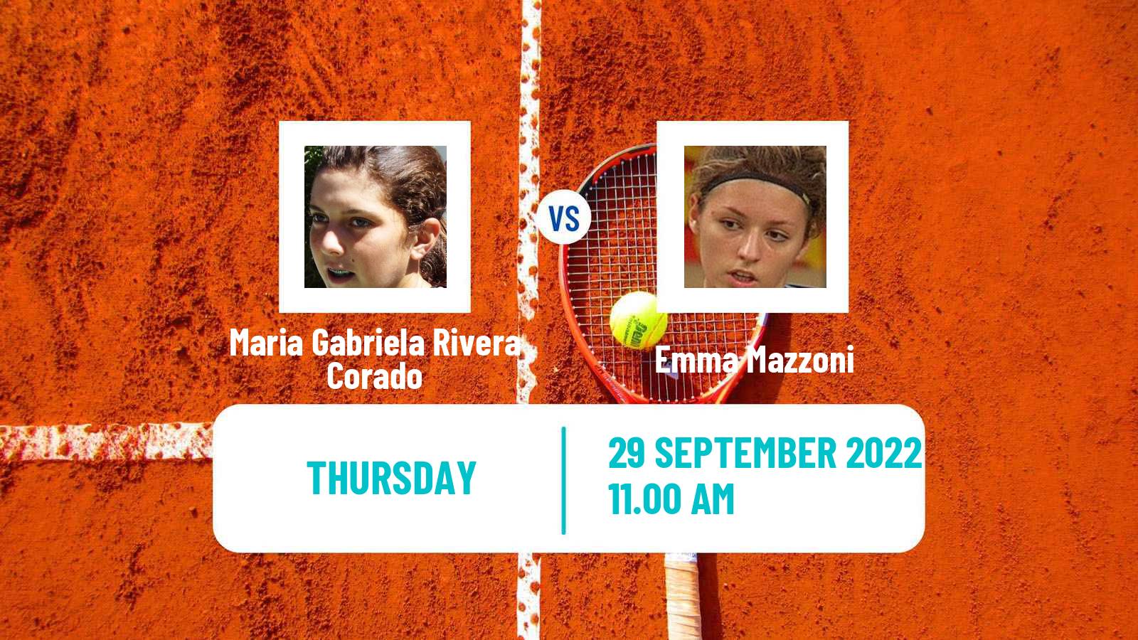 Tennis ITF Tournaments Maria Gabriela Rivera Corado - Emma Mazzoni