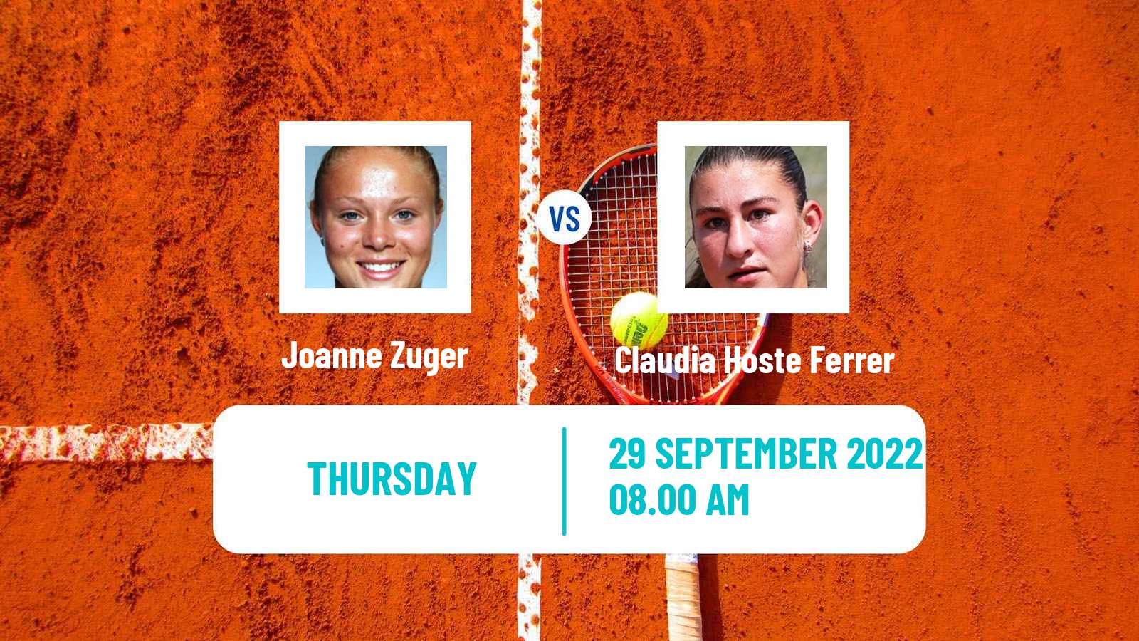 Tennis ITF Tournaments Joanne Zuger - Claudia Hoste Ferrer