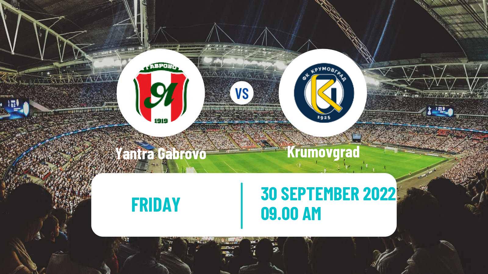 Soccer Bulgarian Vtora Liga Yantra Gabrovo - Krumovgrad