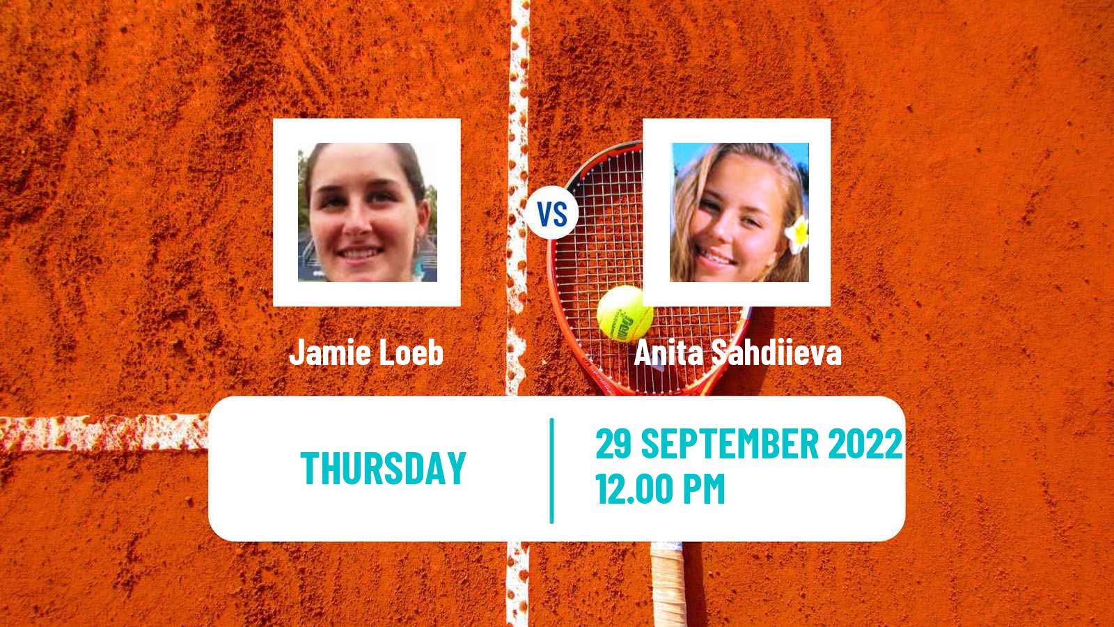Tennis ITF Tournaments Jamie Loeb - Anita Sahdiieva