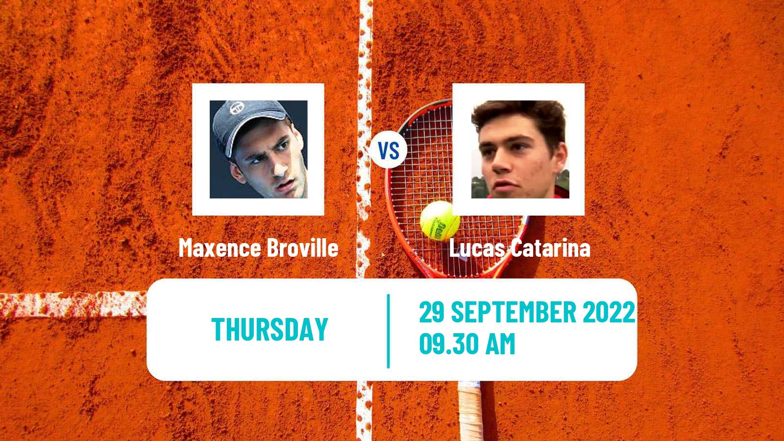 Tennis ITF Tournaments Maxence Broville - Lucas Catarina