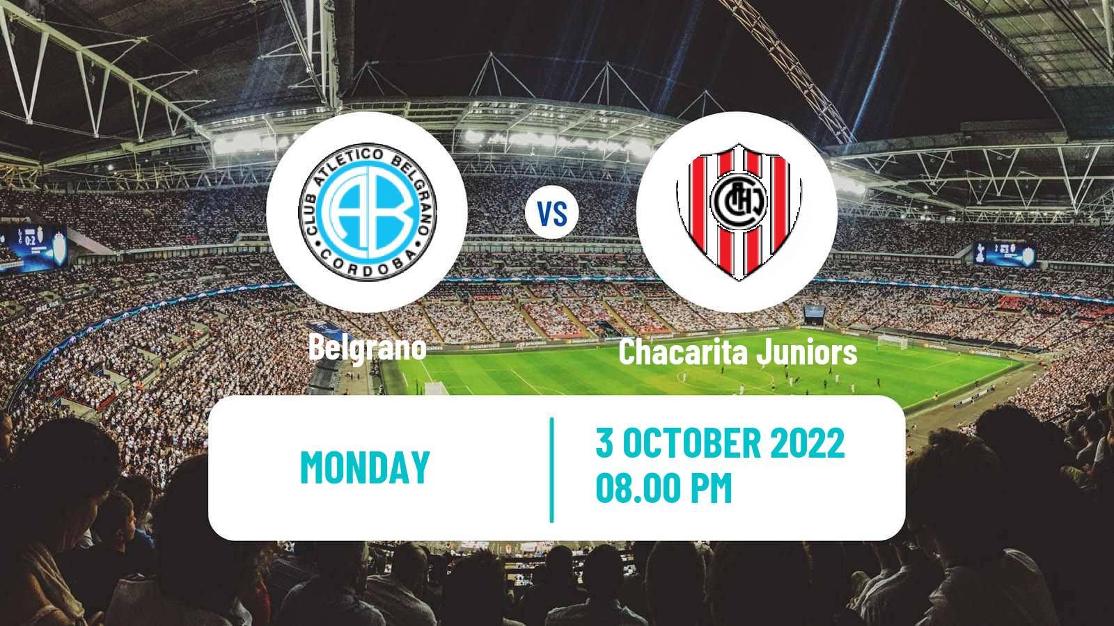 Soccer Argentinian Primera Nacional Belgrano - Chacarita Juniors