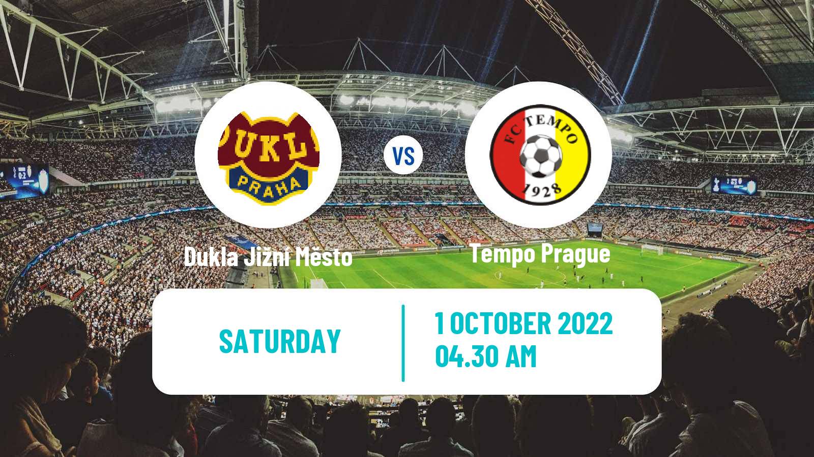 Soccer Czech Prazsky Prebor Dukla Jižní Město - Tempo Prague