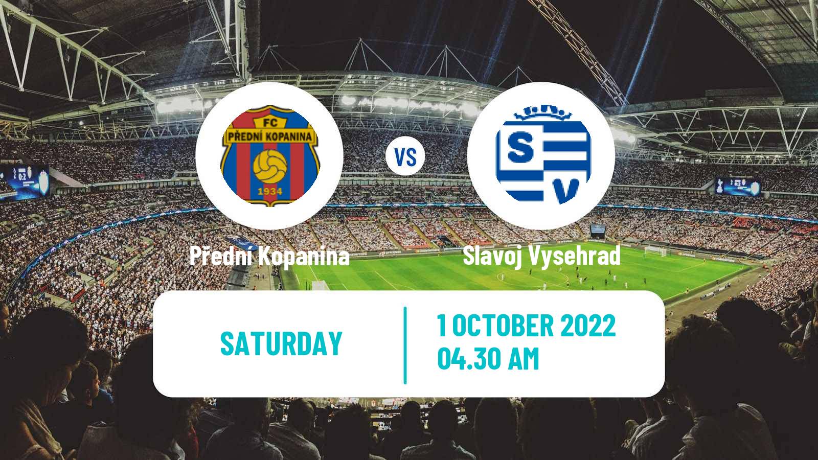 Soccer Czech Prazsky Prebor Přední Kopanina - Slavoj Vysehrad