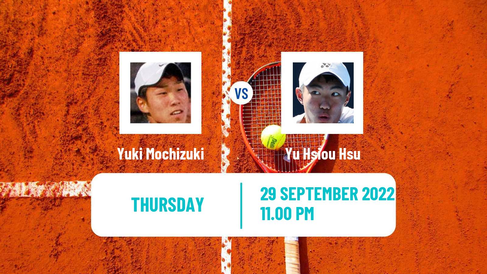 Tennis ITF Tournaments Yuki Mochizuki - Yu Hsiou Hsu