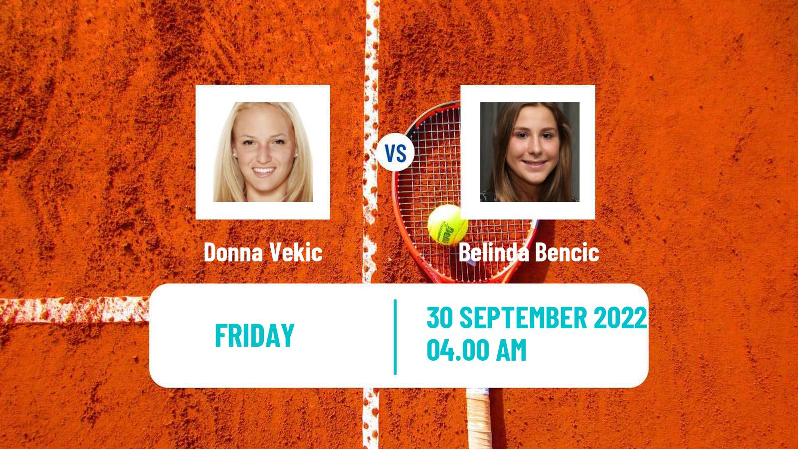 Tennis WTA Tallinn Donna Vekic - Belinda Bencic